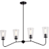 Vaxcel Lighting Beverly 4 Light 36" Wide Linear Chandelier Matte Black