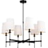 Vaxcel Lighting Camden 6 Light 30" Wide Chandelier Matte Black