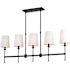 Vaxcel Lighting Camden 5 Light 46" Wide Linear Chandelier Matte Black