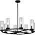 Vaxcel Lighting Grantley 8 Light 30" Wide Ring Chandelier Matte Black