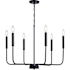 Vaxcel Lighting 6 Light 26" Wide Taper Candle Style Chandelier Black