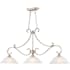 Vaxcel Lighting Monrovia 3 Light 44" Wide LED Antler Chandelier Brushed Nickel