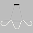 Vaxcel Lighting 58" Wide LED Linear Chandelier Matte Black