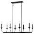 Vaxcel Lighting Durham 8 Light 36" Wide Taper Candle Style Chandelier Matte Black