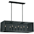 Vaxcel Lighting Wicker Park 8 Light 38" Wide Linear Chandelier Warm Pewter