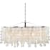 Vaxcel Lighting Elsa 5 Light 36" Wide Linear Chandelier Capiz Shell