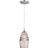Vaxcel Lighting Milano Single Light 5" Wide Pendant with A Glass Shade Satin Nickel