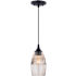 Vaxcel Lighting Milano Single Light 5" Wide Pendant with A Glass Shade Oil Rubbed Bronze