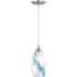 Vaxcel Lighting Milano Single Light 5" Wide Pendant with A Glass Shade Satin Nickel