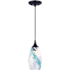 Vaxcel Lighting Milano Single Light 5" Wide Pendant with A Glass Shade Oil Rubbed Bronze