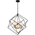 Vaxcel Lighting Rad 4 Light 24" Wide Pendant Black and Natural Brass