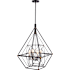Vaxcel Lighting Bartlett 4 Light 24" Wide Pendant Oil Rubbed Bronze and Satin Nickel