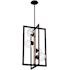 Vaxcel Lighting Bridgeview 4 Light 16" Wide Multi Light Pendant Oil Rubbed Bronze / Light Walnut