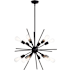 Vaxcel Lighting Estelle 12 Light 28" Wide Abstract Sputnik Chandelier Matte Black