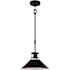 Vaxcel Lighting Canton 12" Wide Pendant Black / Matte White