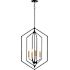 Vaxcel Lighting Riley 4 Light 18" Wide Pendant Black / Satin Brass