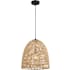 Vaxcel Lighting Nassau 14" Wide Pendant with Woven Rope Shade Matte Black