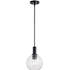Vaxcel Lighting Marshall 8" Wide Mini Pendant with Clear Glass Shade Matte Black