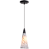 Vaxcel Lighting Milano 4" Wide Mini Pendant with Marble Glass Shade Matte Black