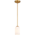 Vaxcel Lighting 6" Wide Suspension Mini Pendant Natural Brass