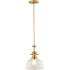 Vaxcel Lighting Beloit 9" Wide Mini Pendant Brushed Gold