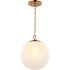 Vaxcel Lighting Monticello 12" Wide LED Pendant Muted Brass