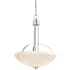 Vaxcel Lighting Solna 3 Light 17" Wide Foyer Pendant with Frosted Glass Shade Satin Nickel