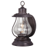 Vaxcel Lighting Dockside 1 Light Outdoor Wall Sconce with Clear Glass Shade Weathered Patina