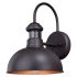 Vaxcel Lighting Franklin Single Light 14" Tall Outdoor Wall Sconce with A Metal Shade Oil Burnished Bronze