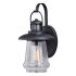 Vaxcel Lighting Bridgeport Single Light 15" Tall Outdoor Wall Sconce with A Glass Shade Oil Rubbed Bronze