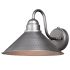 Vaxcel Lighting Outland Single Light 9" Tall Outdoor Wall Sconce with A Metal Shade Brushed Pewter