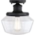 Vaxcel Lighting Collins Single Light 10" Wide Semi-Flush Ceiling Fixture Matte Black