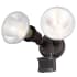Vaxcel Lighting Outdoor Security 2 Light 7" Wide Adjustable Outdoor Flood Light with Motion Sensor - 180 Degree Beam Spread Bronze