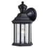 Vaxcel Lighting Auburn 12" Tall Outdoor Wall Sconce with Clear Glass Shade Textured Black