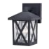 Vaxcel Lighting Rockford 9" Tall Outdoor Wall Sconce with Clear Glass Shade Textured Black