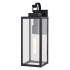 Vaxcel Lighting Clinton 18" Tall Outdoor Wall Sconce with Clear Glass Shade Matte Black
