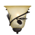 Vaxcel Lighting Sierra Single Light 9" Tall Wall Sconce Black Walnut