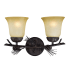 Vaxcel Lighting Sierra 2 Light 15" Wide Bathroom Vanity Light Black Walnut