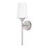 Vaxcel Lighting Clark Single Light 19" Tall Wall Sconce Satin Nickel