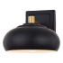 Vaxcel Lighting Belmont 7" Tall Bathroom Sconce Matte Black / Satin Brass