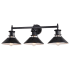 Vaxcel Lighting Canton 3 Light 29" Wide Vanity Light Black / Matte White