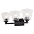 Vaxcel Lighting Wallingford 3 Light 23" Wide Vanity Light Matte Black