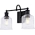 Vaxcel Lighting Northbrook 2 Light 16" Wide Vanity Light Matte Black