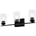 Vaxcel Lighting Park Ridge 3 Light 22" Wide Vanity Light Matte Black
