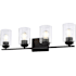Vaxcel Lighting Park Ridge 4 Light 28" Wide Vanity Light Matte Black