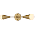Vaxcel Lighting Zurich 2 Light 5" Tall Wall Sconce Muted Brass