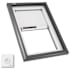 Velux FCM Fixed Curb Mount Skylight with Laminated LowE3 Glass, Solar Room Darkening Shade - 2234 (Outside Curb: 25.5 x 37.5 in) Gray Frame / Clear Glass