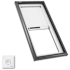 Velux FCM Fixed Curb Mount Skylight with Tempered LowE3 Glass and Solar Room Darkening Shade - 2246 (Outside Curb: 25.5 x 49.5 in) Gray Frame / Clear Glass