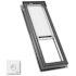 Velux FS Fixed Deck Mount Skylight with Laminated LowE3 Glass and Solar Room Darkening Shade - A06 (R/O: 14-1/2 in x 45-3/4 in) Gray Frame / Clear Glass