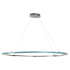 Vermont Modern Ringo 61-13/16" Wide Integrated LED Ring Chandelier with Adjustable Cables Satin Aqua / Silver